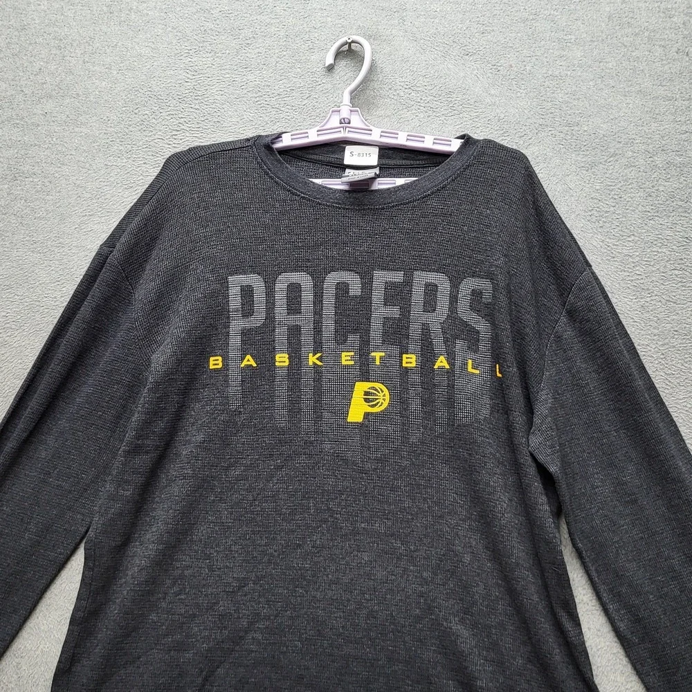 Indiana Pacers Men Shirt XL Gray Thermal NBA Basketball‎ UNK NET-DRI